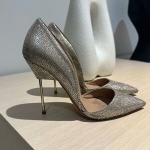 Kurt Geiger champagne shimmer heels